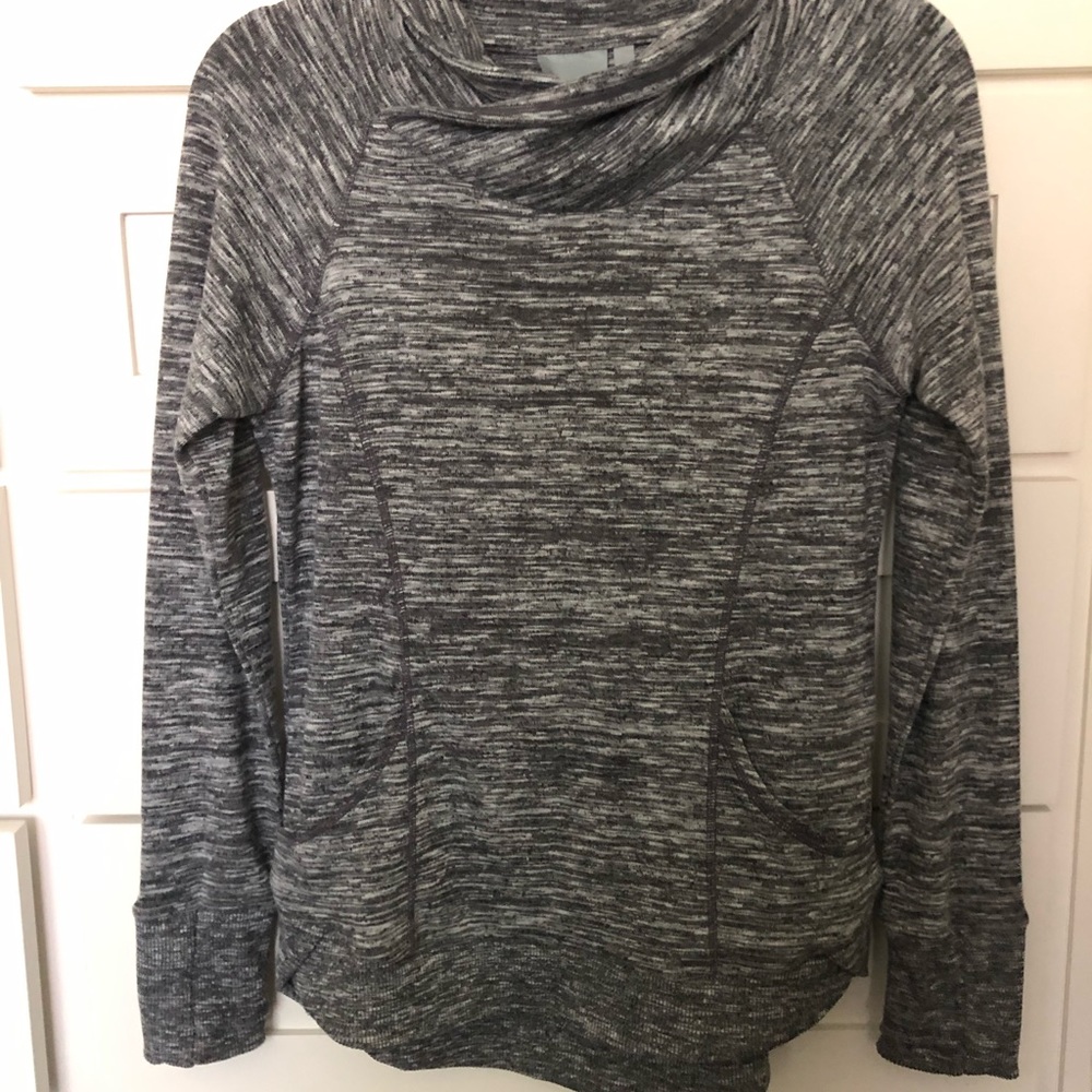 Athleta Pullover Gray Marbled Sweater (XS)